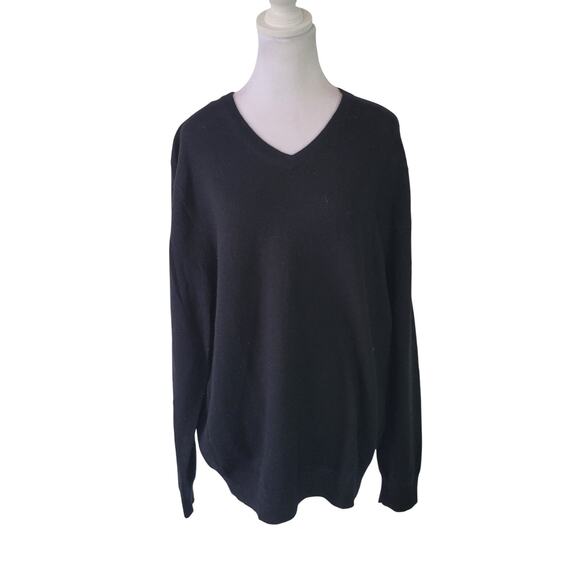 Daniel Bishop Size XL 100% Extra Fine Merino Wool V-Neck Sweater Men's - Picture 1 of 8